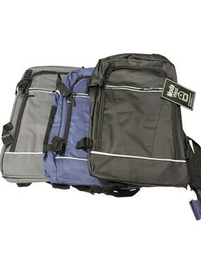 Moda West Backpack 18" Reflective Stripe Front Zipper Pocket Adjustable Straps